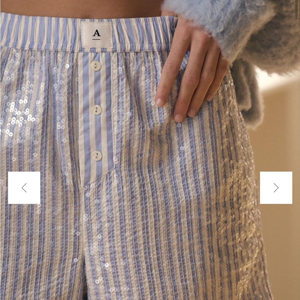 NWT Anthropology Striped Sequin Shorts